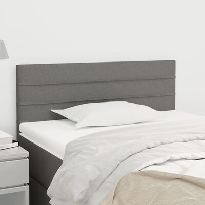 vidaXL Headboard Dark Gray 39.4"x2"x30.7"/34.6" Fabric