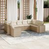 vidaXL Garden Sofa Set Beige, Cream