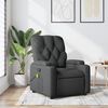 vidaXL Massage Recliner Chair Dark grey Polyester fabric, metal, plywood