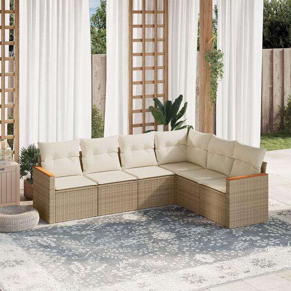 vidaXL Garden Sofa Set Beige