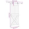 vidaXL Sliding Door with Hardware Set 31.5x82.7" Solid Wood Pine