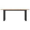 vidaXL Coffee Table O-Frame 43.3"x15.7"x17.7" Solid Wood Pine and Steel