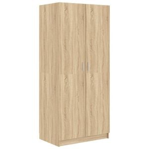 vidaXL Wardrobe Sonoma oak Engineered wood Compact Wardrobe