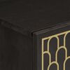 vidaXL Side Cabinet Black Solid Mango Wood Medium Cabinet Rectangular