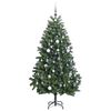 vidaXL Artificial Hinged Christmas Tree 300 LEDs & Ball Set 118.1"