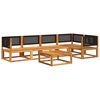 vidaXL Garden Sofa Set Black Solid Acacia wood Medium Modular
