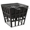 vidaXL 2-in-1 Fire Pit and BBQ 13.4"x13.4"x18.9" Steel