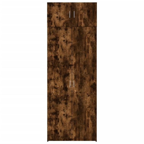 vidaXL Storage Cabinet Smoked Oak Engineered Wood Tall Storage Cabinet