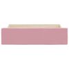 vidaXL Bed Drawer Pink Engineered wood and 100% polyester velvet Storage