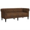 vidaXL Sofa Set Brown Polyester 3-seater Sofa Set Rectangular Modern