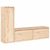 vidaXL TV Cabinet Set of 3 Pine Solid Pine Wood Medium TV Cabinet