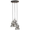 vidaXL Hanging Lamp Vintage silver and black Iron