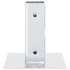 vidaXL Post Bases Square 4 pcs Silver 2.01x2.01" Galvanised Steel