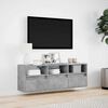 vidaXL TV Wall Cabinet Concrete Gray Engineered Wood Medium
