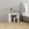 vidaXL Bed Cabinet Set of 2 White Engineered wood Small Bed Cabinet