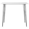 vidaXL Bar Set White tabletop, Black stools MDF and Powder-Coated Steel