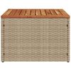 vidaXL Garden Table Beige and Brown PE Rattan Small Durable