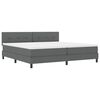 vidaXL Box Spring Bed with Mattress Dark gray 78.7&ldquo; x 78.7&rdquo; fabric