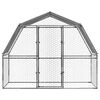 vidaXL Chicken Cage Silver Galvanized steel, PE (polyethylene) Large