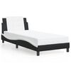 vidaXL Bed Frame Black and White Faux Leather Single Bed Frame