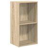 vidaXL Book Cabinet Sonoma Oak Engineered wood 30.1 in height with 2 tiers