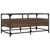 vidaXL Coffee Table Brown Oak Engineered wood, Steel, Glass Medium