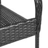 vidaXL Dining Chair Set of 2 Black PE rattan and powder-coated steel