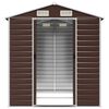 vidaXL Garden Shed Brown Galvanized Steel 75.2 x 84.6 x 78.0 in