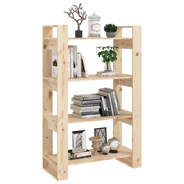 vidaXL Book Cabinet Natural wood Solid pine wood Medium Book Cabinet
