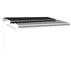 vidaXL Retractable Awning Anthracite Powder-coated aluminum Large