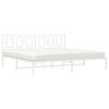 vidaXL Bed Frame White Steel Full Bed Frame Rectangular Modern