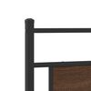 vidaXL Bed Frame Brown Oak Steel, Engineered wood Full Bed Frame