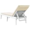 vidaXL Sun Lounger White Polypropylene Standard Adjustable Armrests