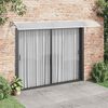vidaXL Door Canopy Grey, Transparent Polycarbonate, ABS, Aluminum