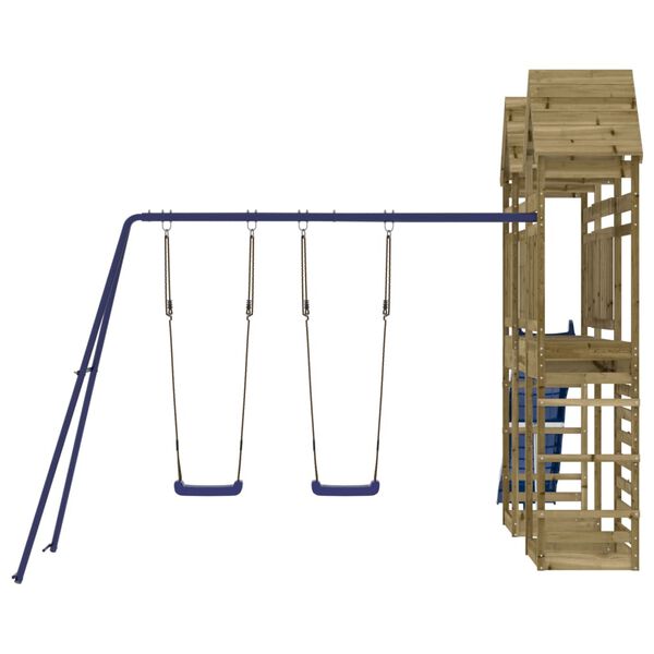 vidaXL Outdoor Playset Pine Wood Treated Pine Wood Large Durable