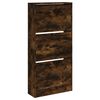 vidaXL Shoe Cabinet Smoked Oak Engineered Wood Slim, Compact