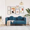 vidaXL Sofa Blue Velvet (100% polyester), plywood, solid wood 2-Seater