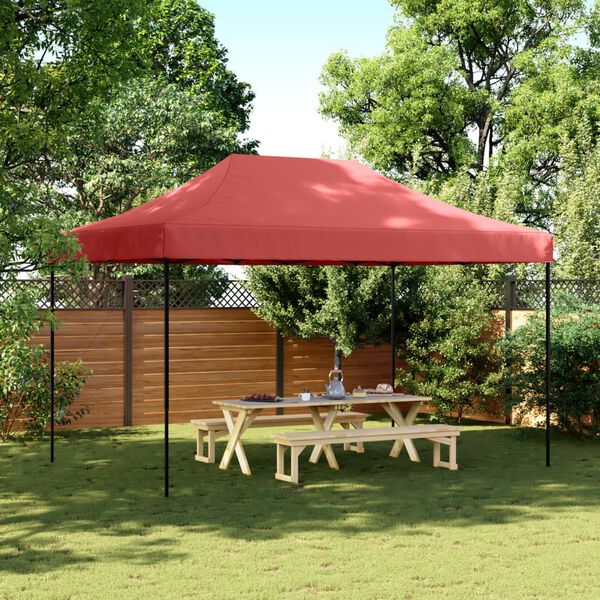 vidaXL Party Tent Burgundy, Black