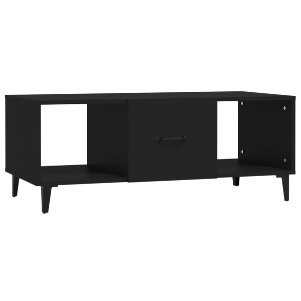 vidaXL Coffee Table Black Engineered Wood Standard Coffee Table