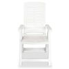 vidaXL Garden Chair Set of 4 White Plastic Medium Foldable