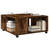 vidaXL Coffee Table Smoked Oak Engineered Wood Medium Coffee Table
