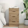 vidaXL Bedside Cabinet artisan oak 38 x 38 x 66 cm Engineered wood