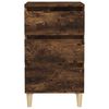 vidaXL Bedside Cabinet Smoked Oak Engineered wood, solid eucalyptus wood