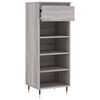 vidaXL Shoe Cabinet Gray Sonoma Engineered Wood, Metal Medium