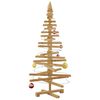 vidaXL Wooden Christmas Tree with Stand Brown 47.2" Solid pine wood