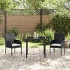 vidaXL Garden Dining Set with Cushion 5 pcs Grey Poly Rattan