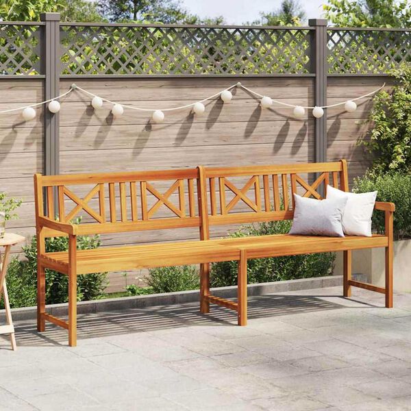 vidaXL Garden Bench Brown 220 x 56 x 90cm Solid Acacia wood