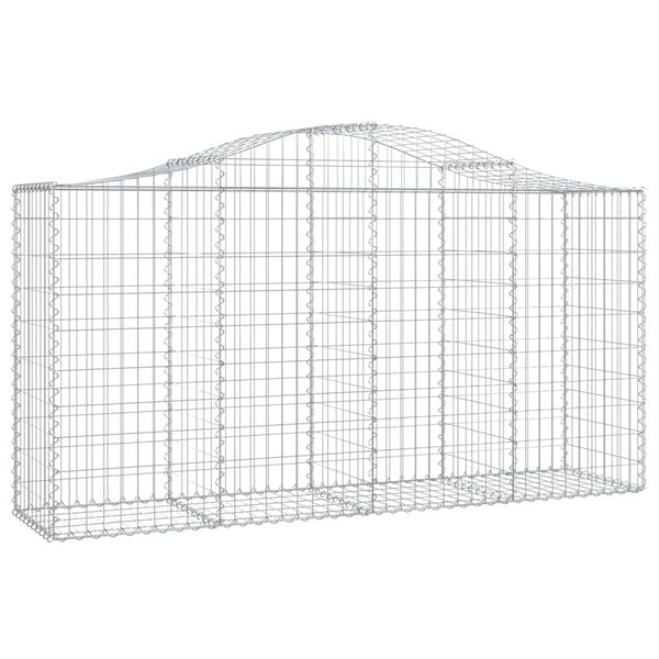 vidaXL Gabion Basket Set of 20 Silver Galvanized iron Large Durable