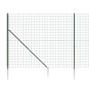 vidaXL Wire Mesh Fence with Spike Anchors Green 7.2x32.8'