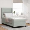 vidaXL Box Spring Bed Light Grey 39.37 x 78.74 in Velvet